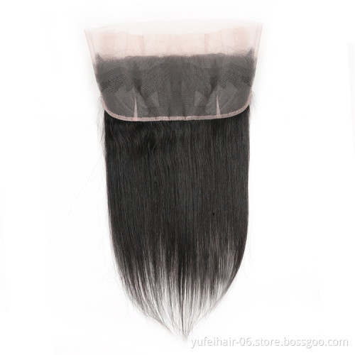 Ear to ear closure virgin remy brazilian lace frontal closure 13x4,2x6 lace closure,loose wave bundles with closure